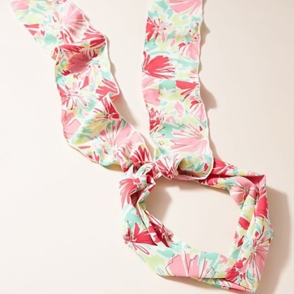 Anthropologie Accessories - Anthropologie Shaina Floral Bow Headband Head Scarf